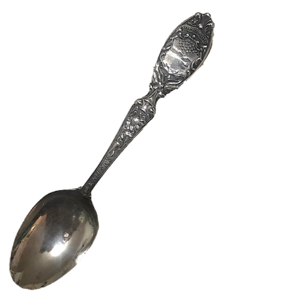 Vtg Sterling Silver Baker Manchester Kansas American USA Souvenir Spoon 5”